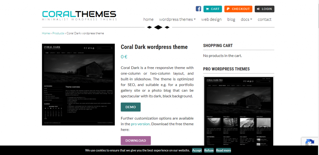 coraldarkBestfreeWordPressThemeforblog