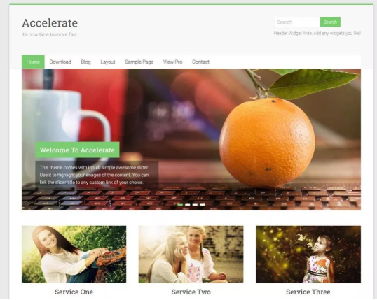 accelerate feminine WordPress Blog Theme