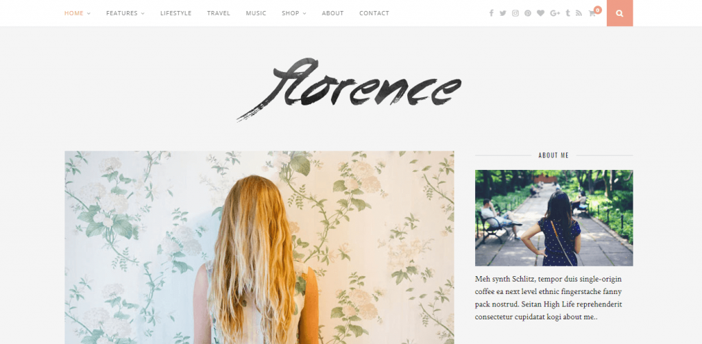 feminine WordPress blog theme