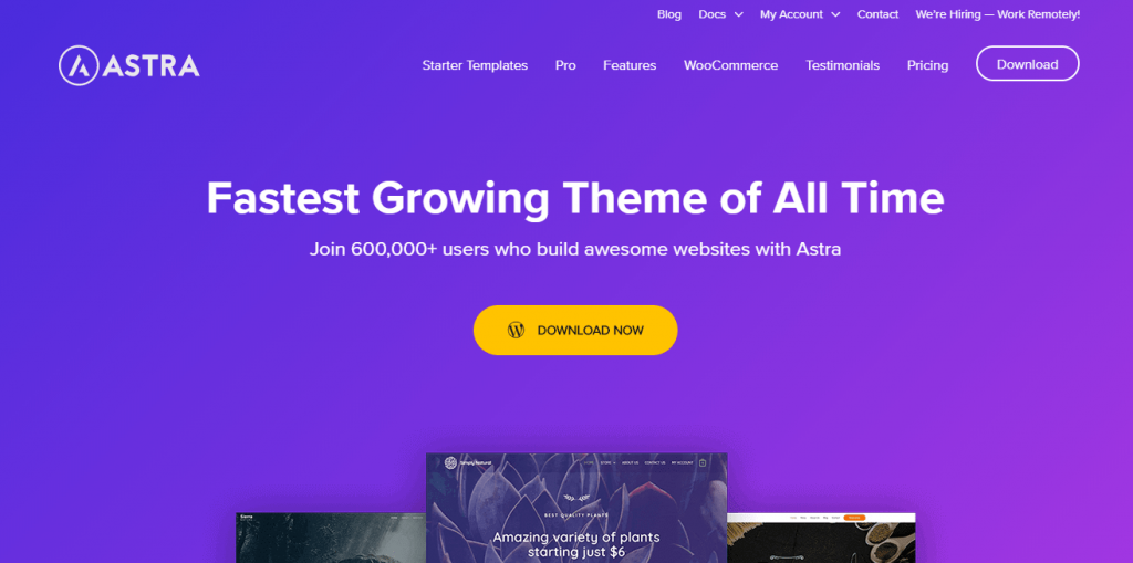 Astra best free themes in WordPress