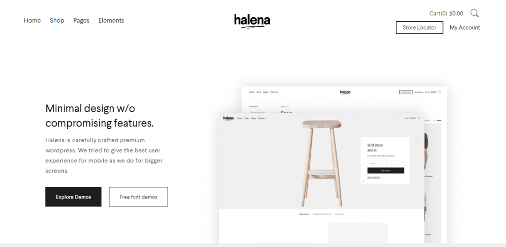  best WordPress themes for eCommerce halena