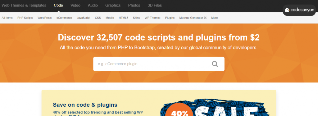 codecanyon marketplaces to sell WordPress themes and plugins