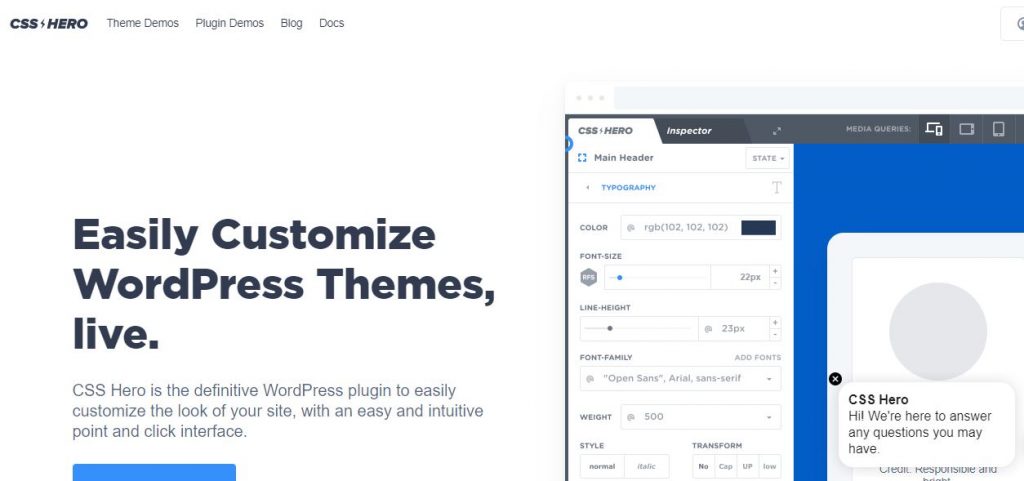 CSS Hero WordPress plugins for business